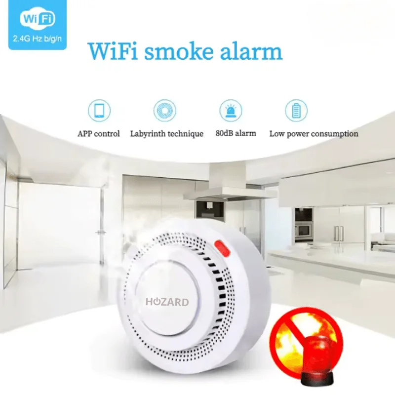 Detector de humo WiFi inteligente con alerta en tiempo real