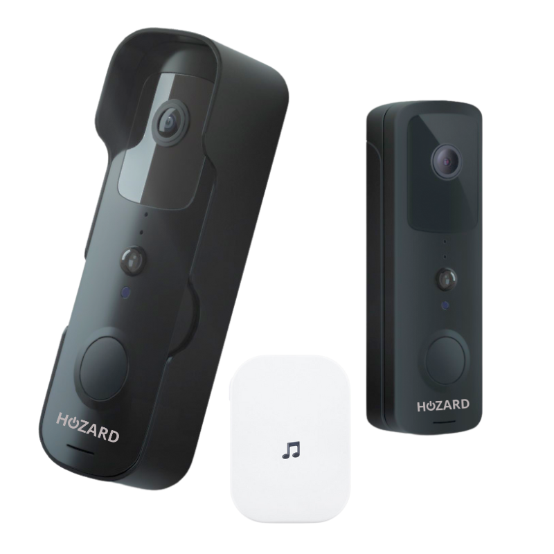 Timbre con cámara y DingDong - Timbre inalámbrico con video - 5200 mAh - Negro